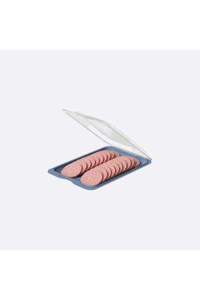 EMİLA HOME Food Storage Container & Shallow Deli Storage Container with Transparent Lid, Refrigerator Breakfast Cheese Salami Container, 35 X 250 X 170 mm (Bpa Free)