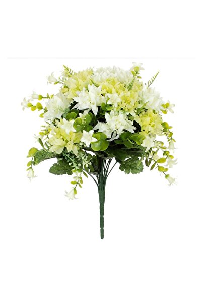 OEM Buchet Flori Artificiale Crizanteme Albe 34 cm – Decor Realist pentru Cas...