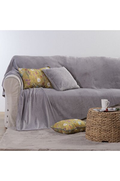 Nef Nef Homeware Nef-Nef Dakari Γκρι Ζακάρ Φανελένια Διθέσια Κουβέρτα Ριχτάρι...