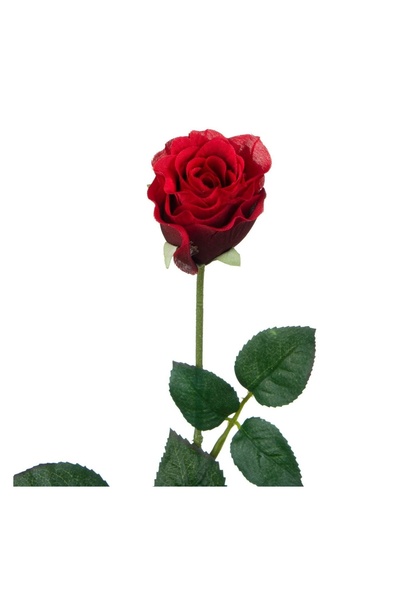 OEM Floare Artificială Trandafir Roșu 60 cm – Decor Realist pentru Casă și Ev...