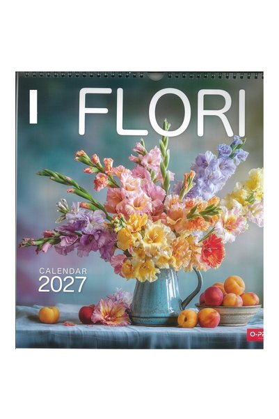 O-PRESS Calendar flori 2027 patrat, 300 * 300, 8 file,