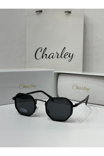 Generic Brand نظارة شمسية Charley سوداء بعدسات مستقطبة Polarized مع علبة وكيس...