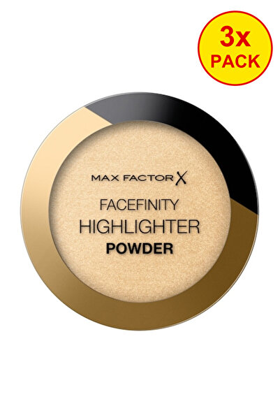 Max Factor Pachet de 3x Pudră iluminatoare Facefinity - 02 Gold Hour (Pudră i...