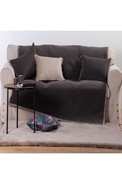Nef Nef Homeware Nef-Nef New Tanger Ριχτάρι Πολυθρόνας Γραφίτη-Εκρού, 180 x 1...