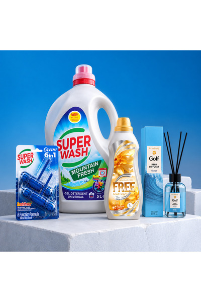 Super wash Pachet Rufe Mountain Fresh 5L – 4 produse