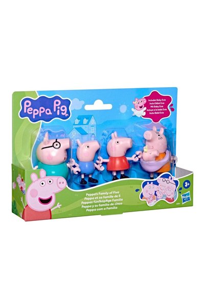 Hasbro Figurine Peppa Pig Family of 5 – – Joacă și Colecție