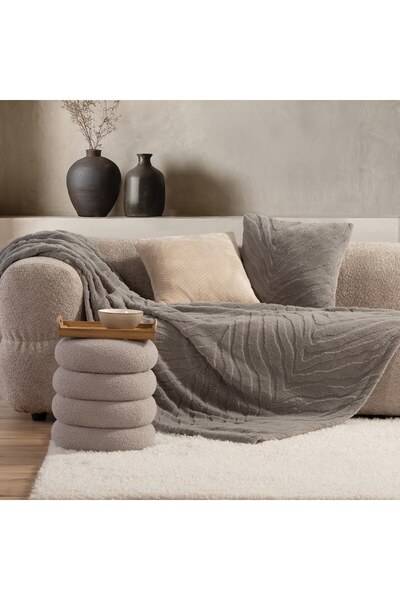 Nef Nef Homeware Nef-Nef Homeware Berien Γκρι Ριχτάρι Καναπέ, 130 x 180 εκ.