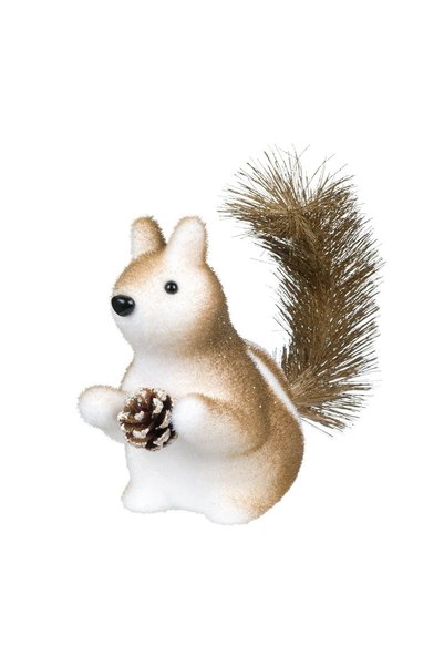 OEM Figurina Decorativa de Crăciun Veverita Maro din Spuma cu Conuri 16 cm