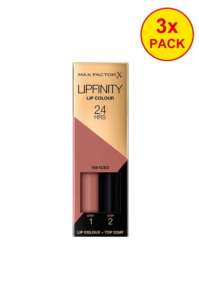Max Factor 3-кратна опаковка LIPFINITY комплект за грим на устни # 160 охладе...