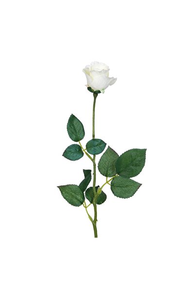 OEM Floare Artificială Boboc de Trandafir Alb 61 cm – Decor Realist pentru Ca...