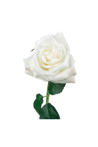 OEM Floare Artificială Trandafir Alb 30 cm – Decor Realist pentru Casă și Eve...