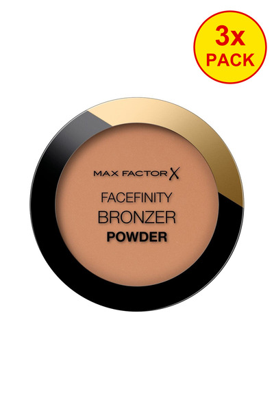 Max Factor 3x PACK Facefinity Compact Bronzing Powder – 001 Light Bronze