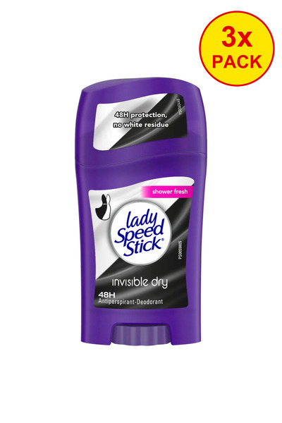 Lady Speed Pachet de 3x Deodorant solid stick 24/7 Invisible Protection 40g