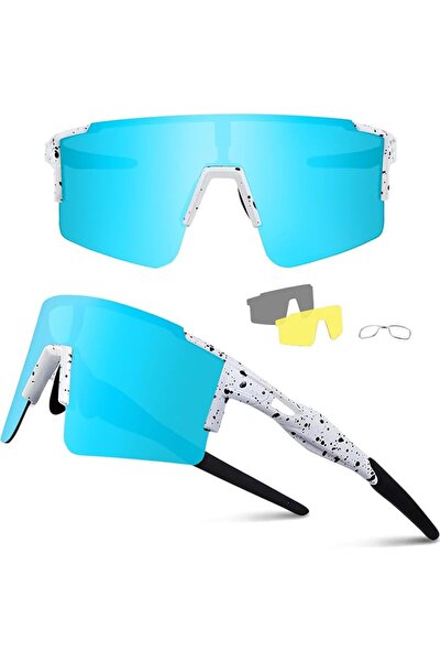 GENERAL Ukoly Cycling Sunglasses for Men Women with 3 Interchangeable Lenses,...