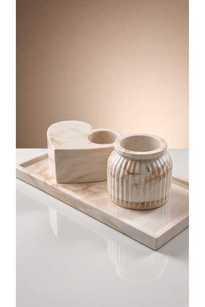 Difaf Incense Burner and Serving Set Made of Concrete/Hand Made Serving Set, Incense Holder Set