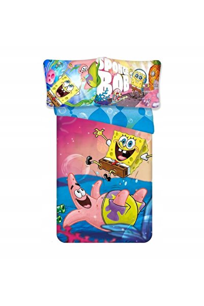 NO BRAND Set pătuț 100x135 Plapumă + Lenjerie de pat Sponge Bob Bebeluș