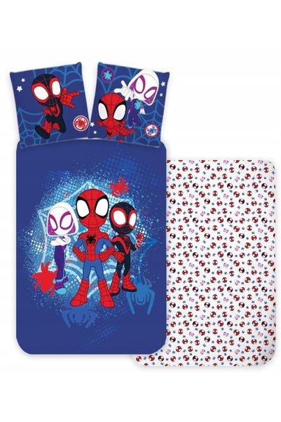 BrandMac Set pătuț 100x135 Plapumă + Lenjerie de pat Spidey Bebeluș