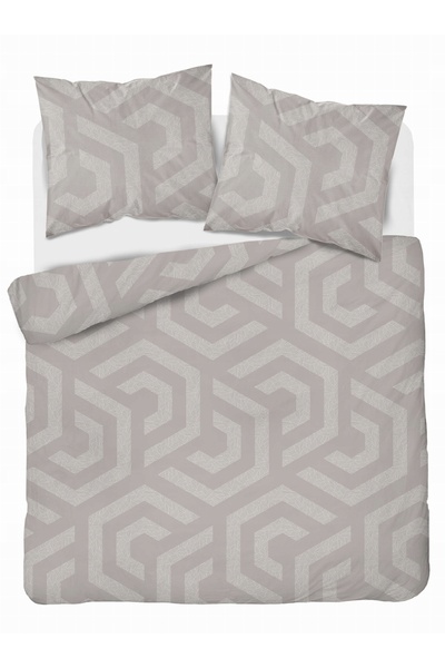 Detexpol Lenjerie de pat din bumbac 180x200 Mozaic geometric Bej