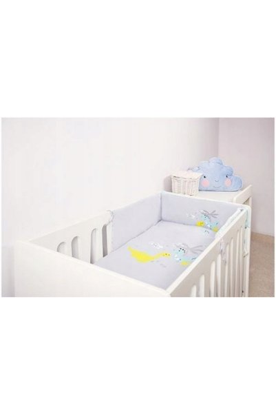 EEVI Set de lenjerie de pat gri pentru băieți, Family 3el