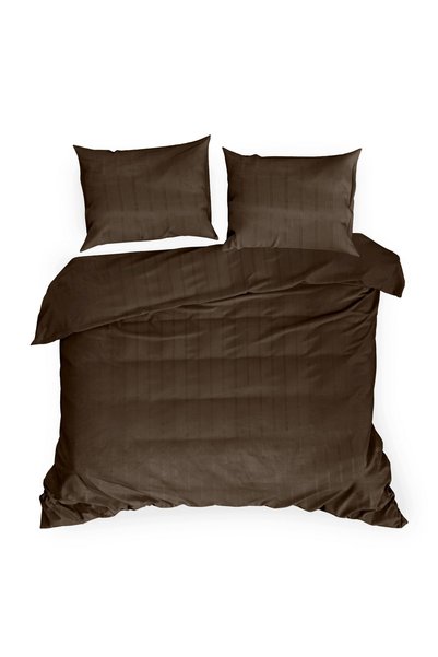 Eurofirany Lenjerie de pat din satin Adamaszek 220x200 Uni cu dungă Verona Pr...