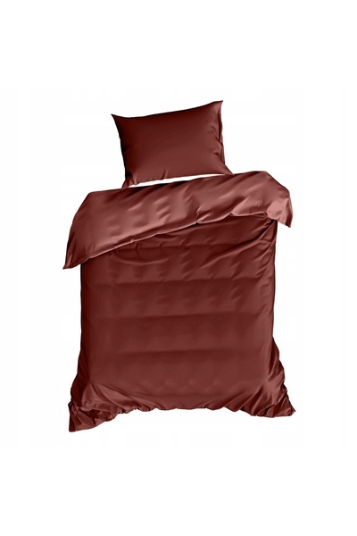 Eurofirany Lenjerie de pat Bumbac 220 x 200 3 piese Nova culoare bordo/bordo