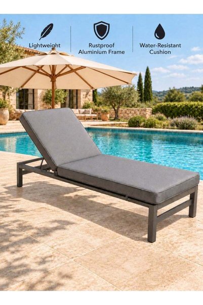 Generic Brand MEGA CART Outdoor Sun Lounger, Quick-Dry Mesh Top, Adjustable B...