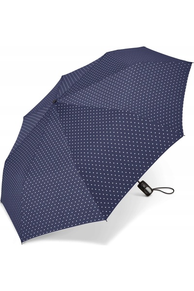 HAPPY RAİN Parasolka Mini Kropki Granatowy AC Polka Dots