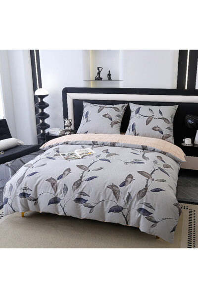 Cotton World Lenjerie de pat din satin 220x200cm cu imprimeu leopard bej-maro