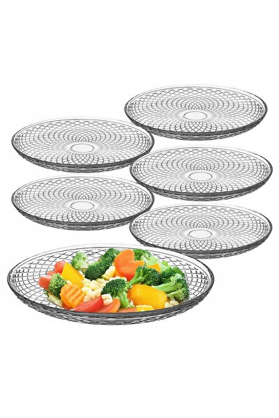 KADAX SET DE FARfurii DE MASĂ MARI, ROTUNDE, PLATE, DIN STICLA, 30cm, 6 BUCĂȚI