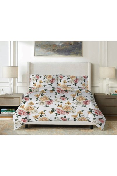 Matex Lenjerie de pat din satin 160x200 EXCLUSIV Flori colorate Primăvară
