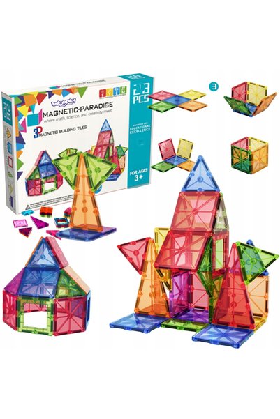 woopie Blocuri magnetice de construcție Montessori, jucării de construcție 3D