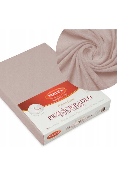 Matex Cearșaf de pat Frotte cu elastic 150/160x190/200 PREMIUM Roz pudră