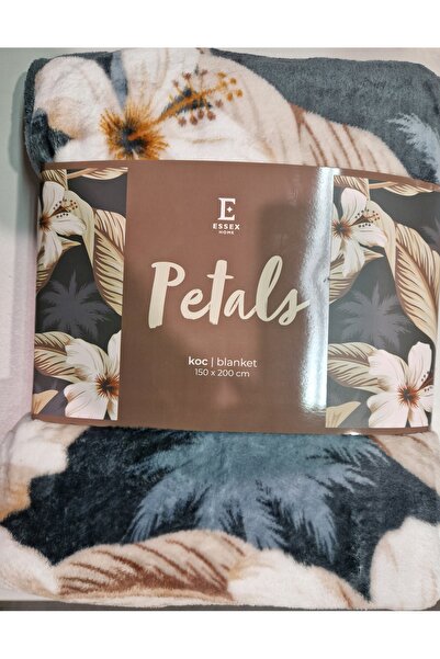 ESSEX Pătură 150x200 Verde Floral cu Petale Home & You