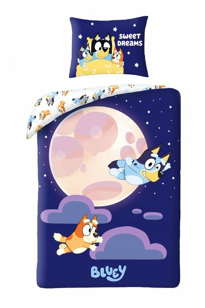 Halantex Lenjerie de pat bumbac 160x200 Bluey în spațiu Doggy HIT