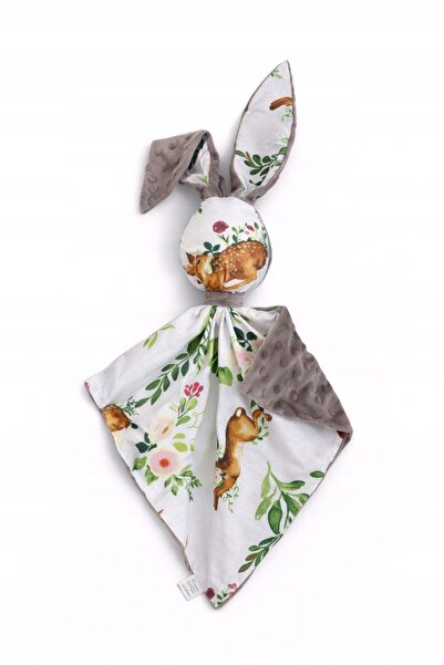 Bobono Jucărie de pluș DOUDOU, cu două fețe, din bumbac și minky - În pădure ...