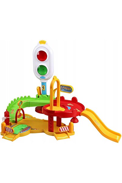 BB Junior Poartă cu semnalizare luminoasă + mașină FERRARI