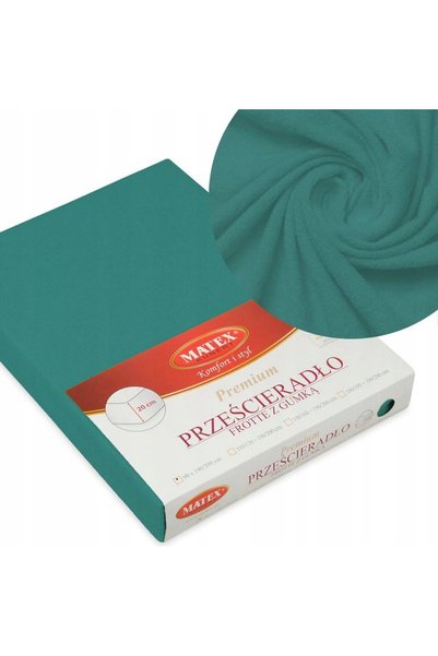 Matex Cearșaf de pat Frotte cu elastic 90/100x190/200 PREMIUM Verde închis