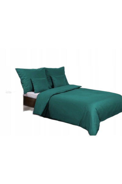 Matex Lenjerie de pat Satin Culoare Uni 160x200 COLECȚIA GOLD Verde + Fețe de...