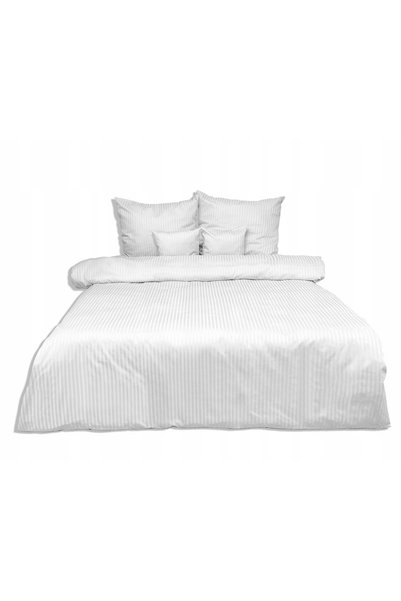 Matex Cearșaf de pat Adamaske 220x200 cu dungă de 1 cm, alb