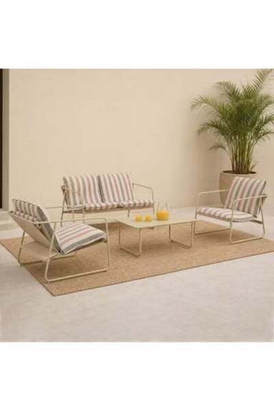 Generic Brand DANUBE HOME Elena 4-Seater Outdoor Sofa Set - Multicolor