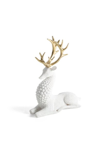 Eurofirany Ren de Crăciun 18x18x22cm Figurină decorativă Crăciun Fericit