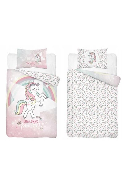 Detexpol Set pătuț 90x120 Plapumă + Lenjerie de pat Unicorn