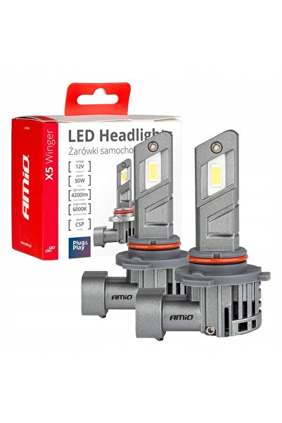 AMIO Becuri LED HB3 X5 Winger 12V 50W (CANBUS, 6000K, 4200lm)