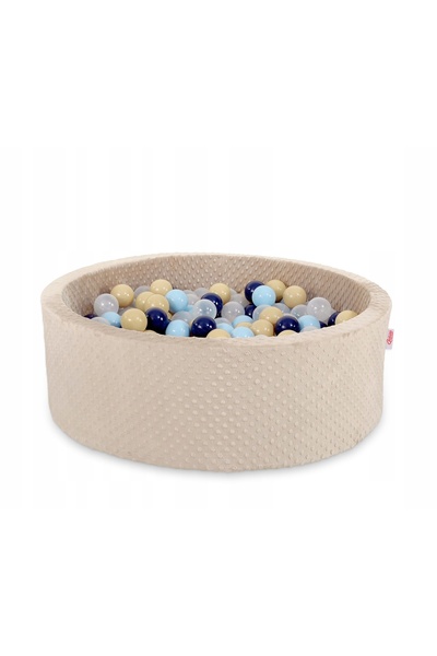 Bobono Piscină gonflabilă minky, înălțime 30 cm, cu 300 de mingi bej