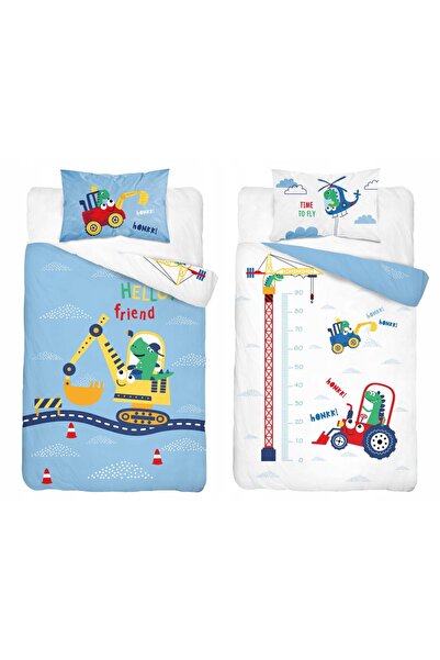 Detexpol Lenjerie de pat pentru bebeluși 90x120 Excavator BUMBAC