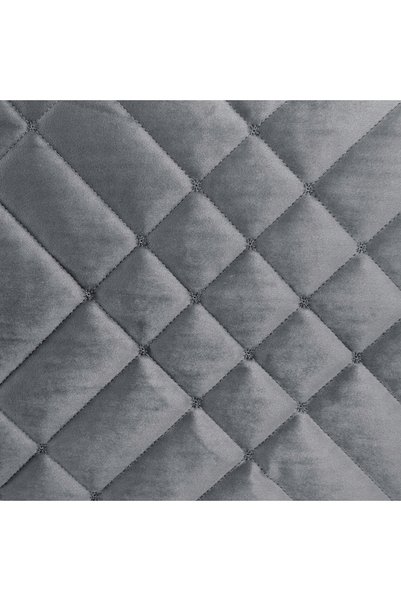 Eurofirany Cuvertură de pat decorativă 200x220 din catifea steel cu matlasare...