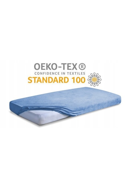 Matex Cearșaf de pat Frotte cu elastic 180/190x190/200 PREMIUM Gri Albastru