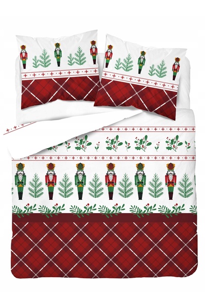 Detexpol Lenjerie de pat din flanelă 220x200 Crăciun Spărgătorul de nuci