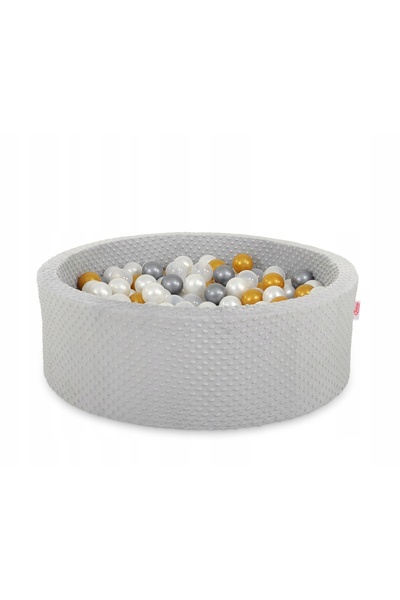 Bobono Piscină gonflabilă minky, înălțime 30 cm, cu 300 de mingi gri deschis