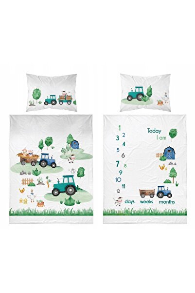 Detexpol Set pătuț 90x120 Plapumă + Lenjerie de pat Tractor